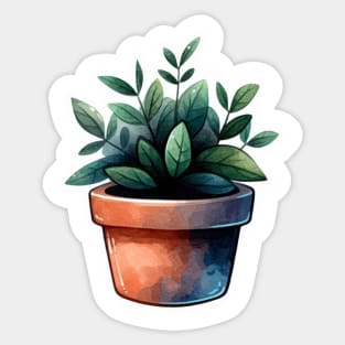 Watercolor plant sticker Sticker